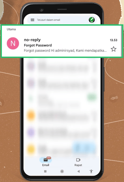 masuk ke email
