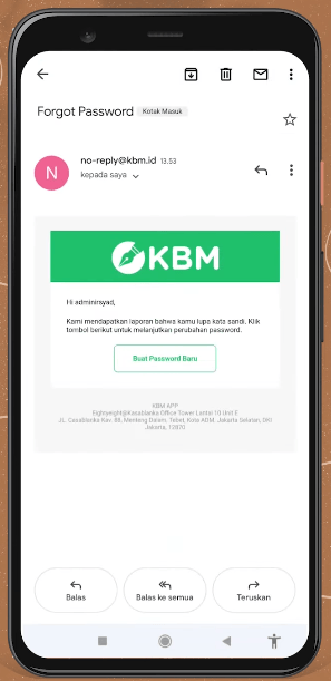 klik ubah sandi