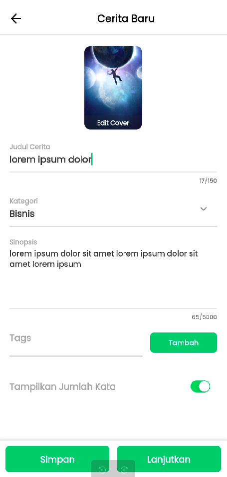 menulis tab