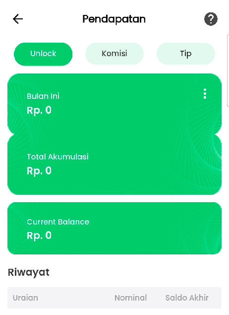 cek pendapatan