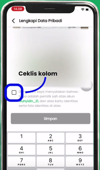 ceklis kolom
