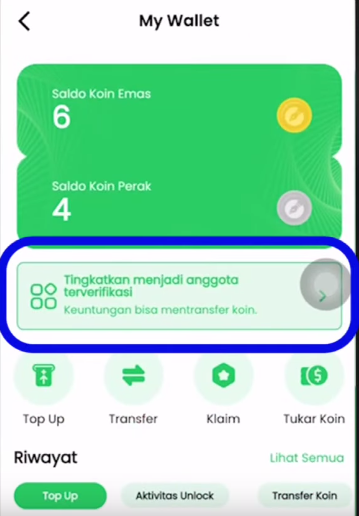klik tingkatkan